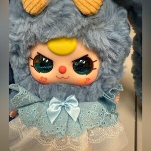 Baby Three Little Rabbit Town Blue Plush Doll